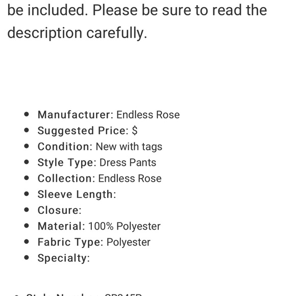 🛍Bundle sale🛍Endless rose dress pants NWOT - Picture 3 of 6